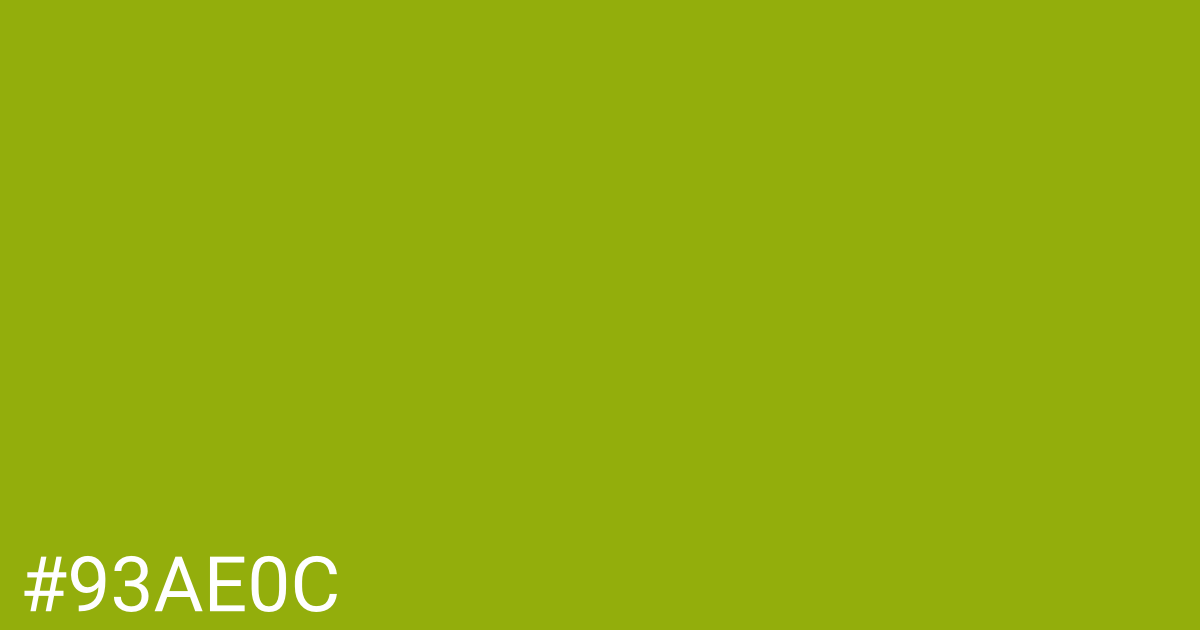 Hex color #93ae0c graphic