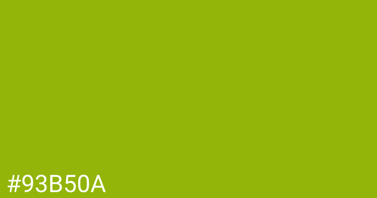 Hex color #93b50a graphic