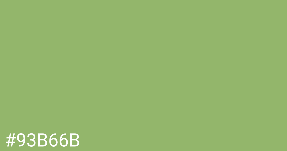 Hex color #93b66b graphic