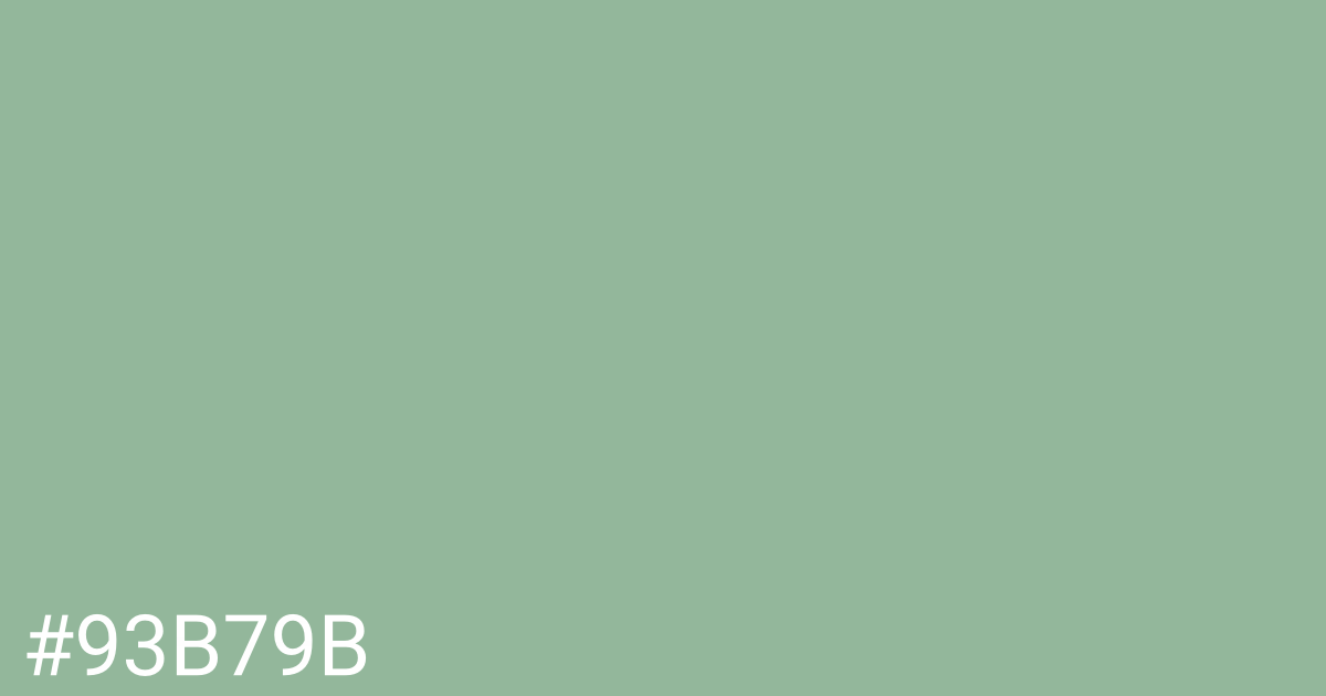 Hex color #93b79b graphic