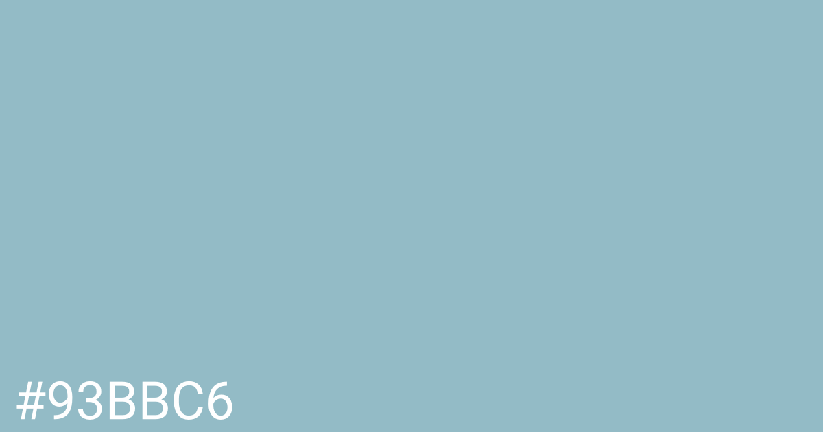 Hex color #93bbc6 graphic