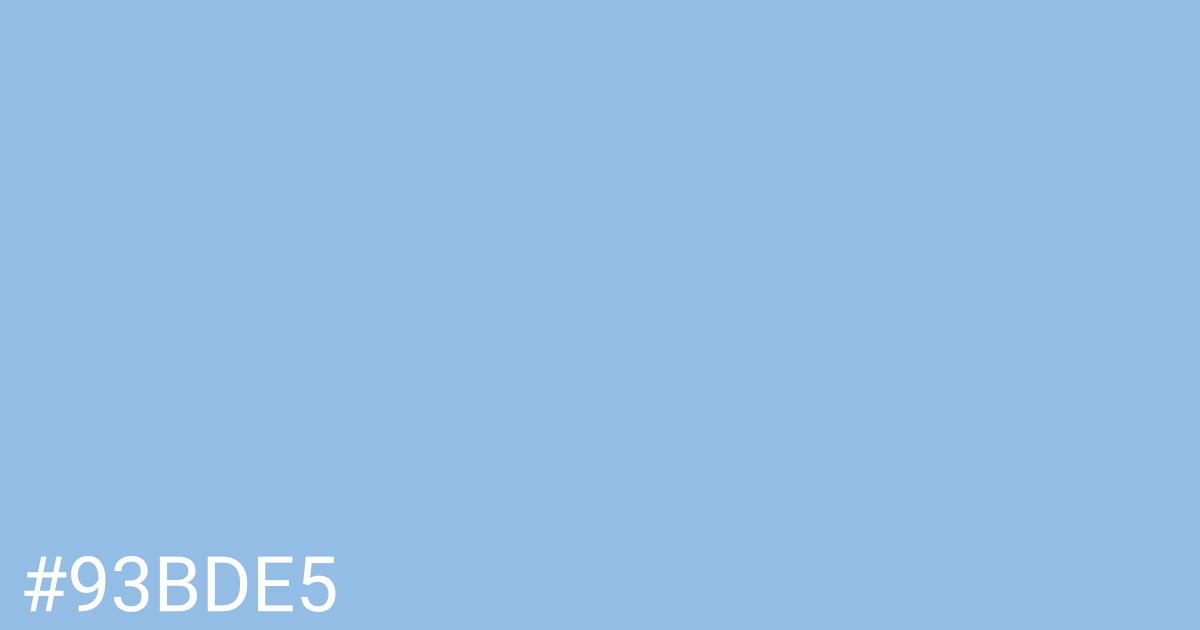 Hex color #93bde5 graphic