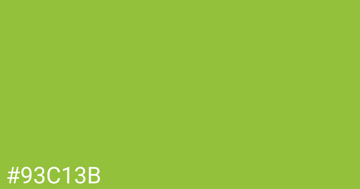 Hex color #93c13b graphic