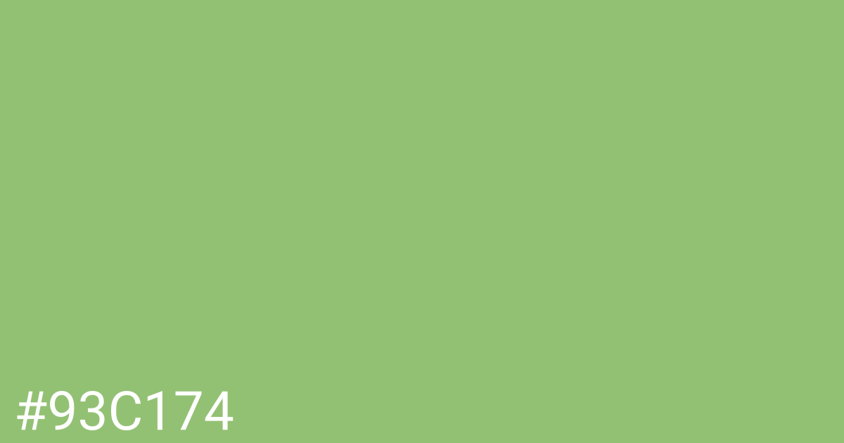 Hex color #93c174 graphic