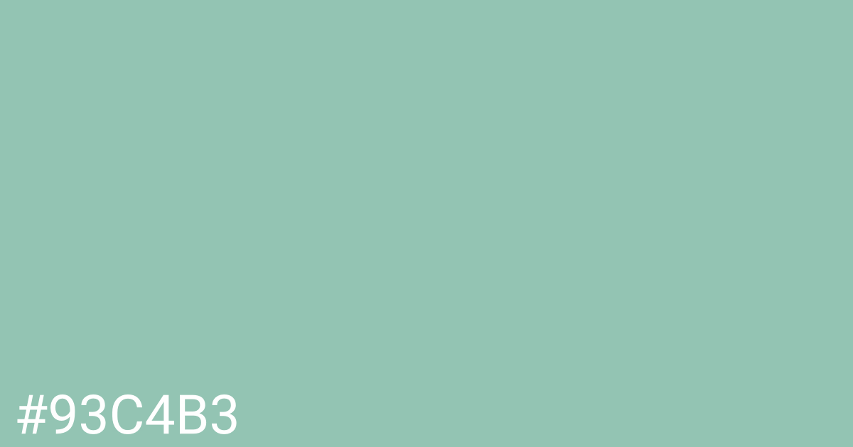 Hex color #93c4b3 graphic