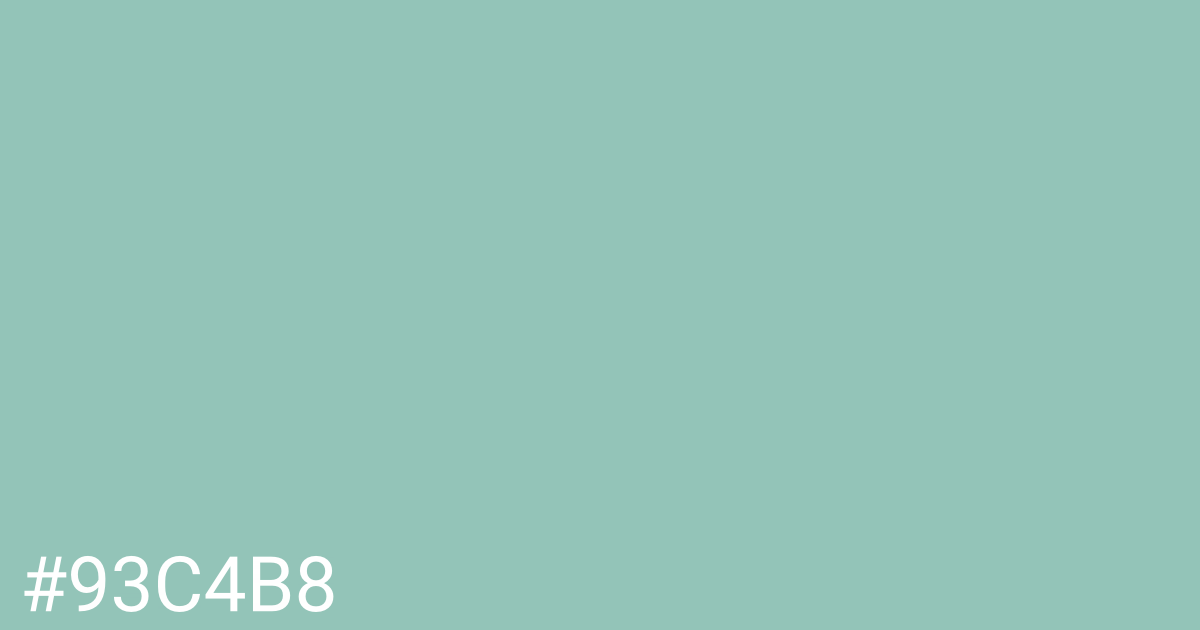 Hex color #93c4b8 graphic