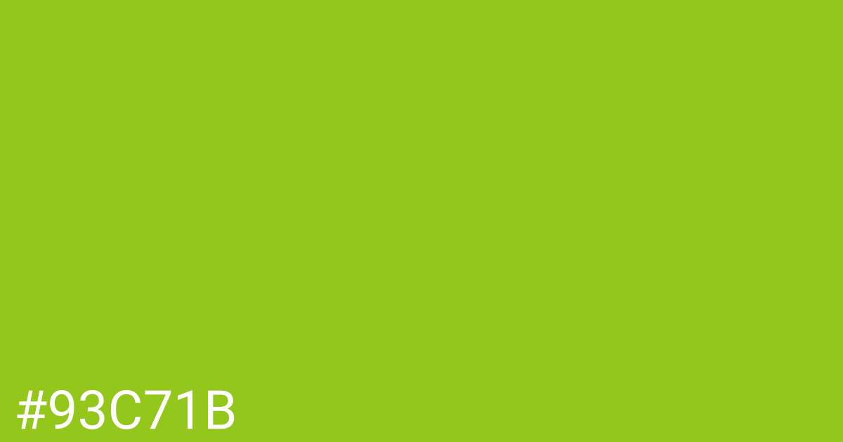 Hex color #93c71b graphic