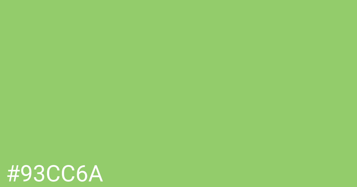 Hex color #93cc6a graphic