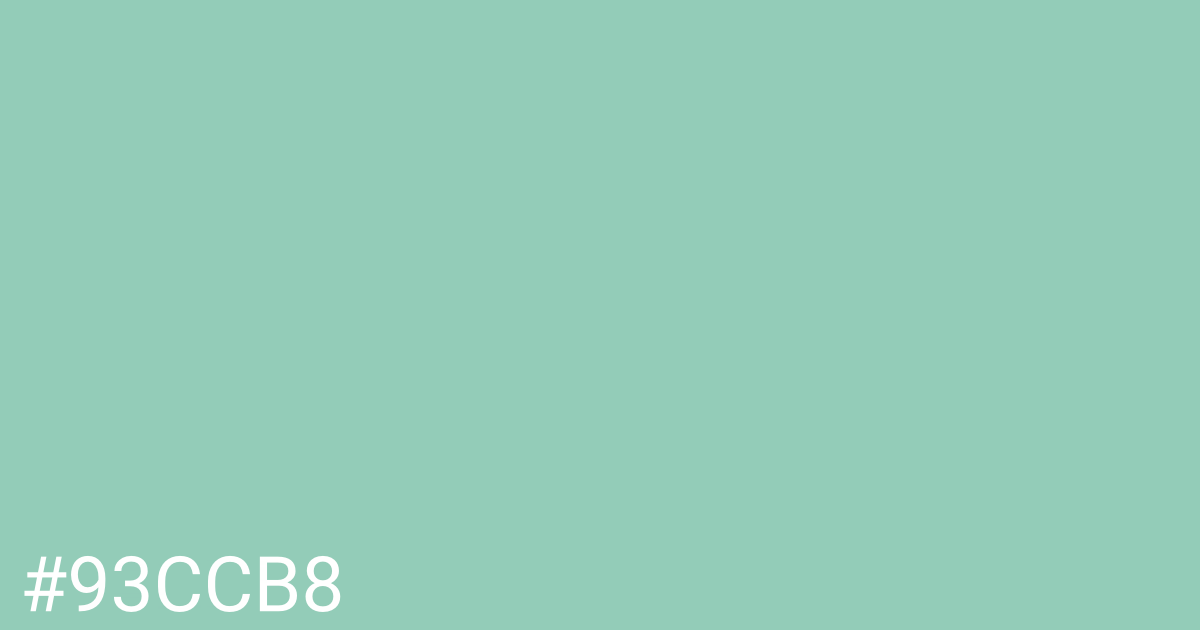 Hex color #93ccb8 graphic