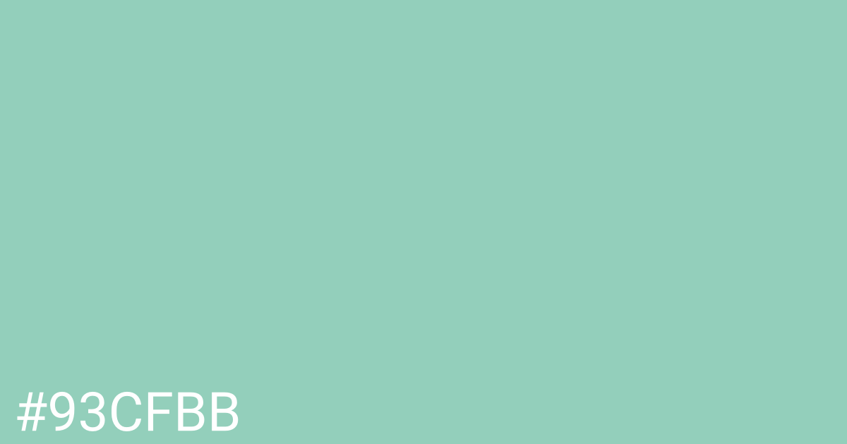 Hex color #93cfbb graphic