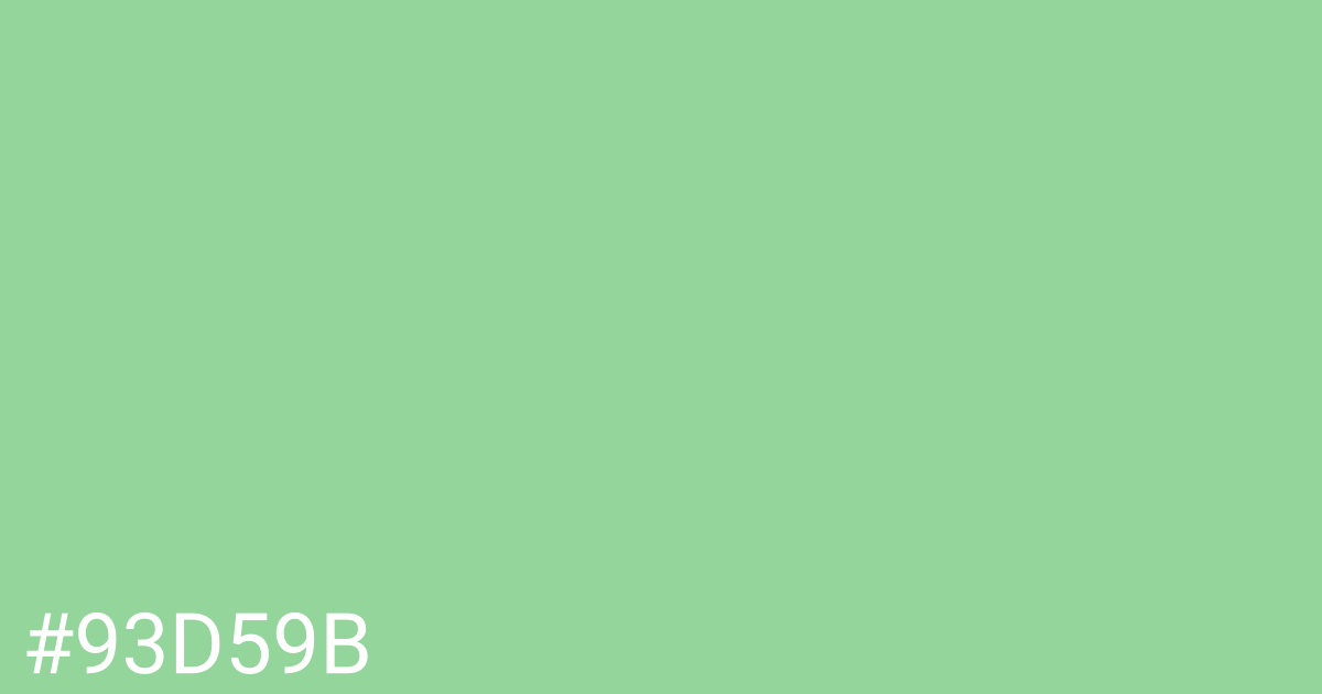 Hex color #93d59b graphic