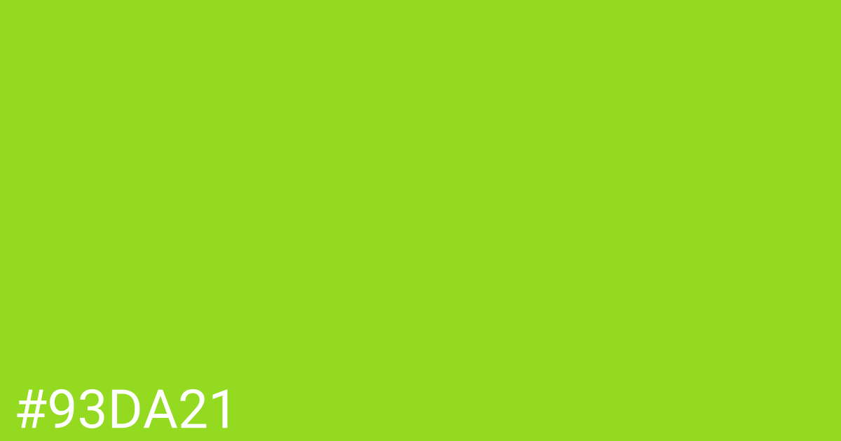 Hex color #93da21 graphic