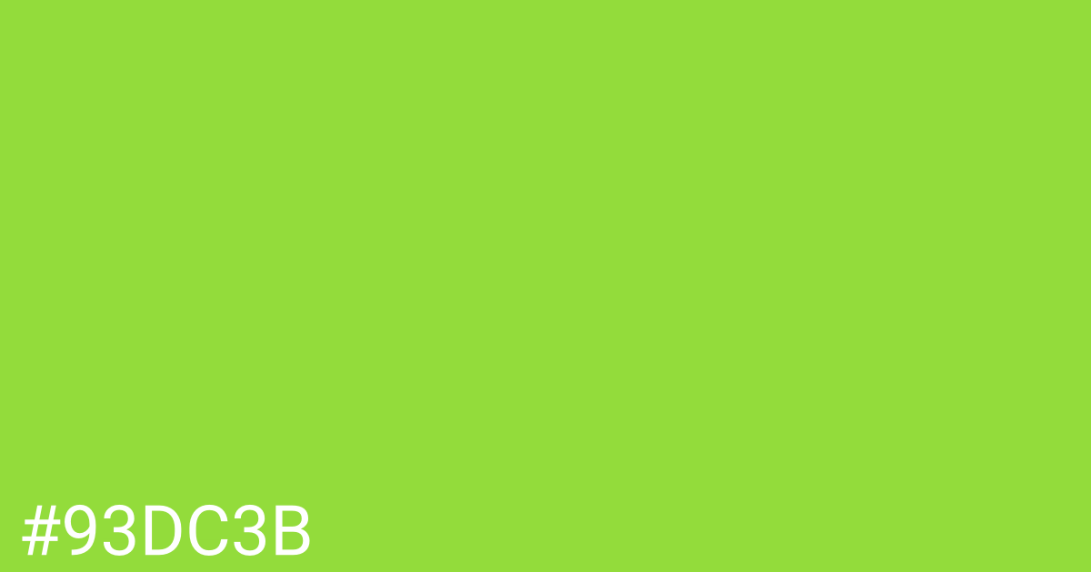Hex color #93dc3b graphic