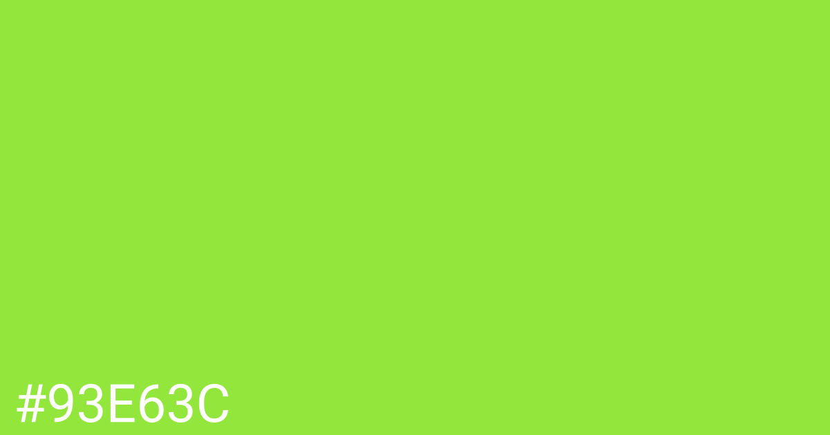 Hex color #93e63c graphic