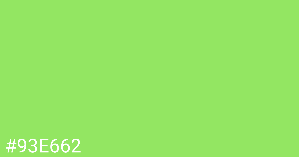 Hex color #93e662 graphic