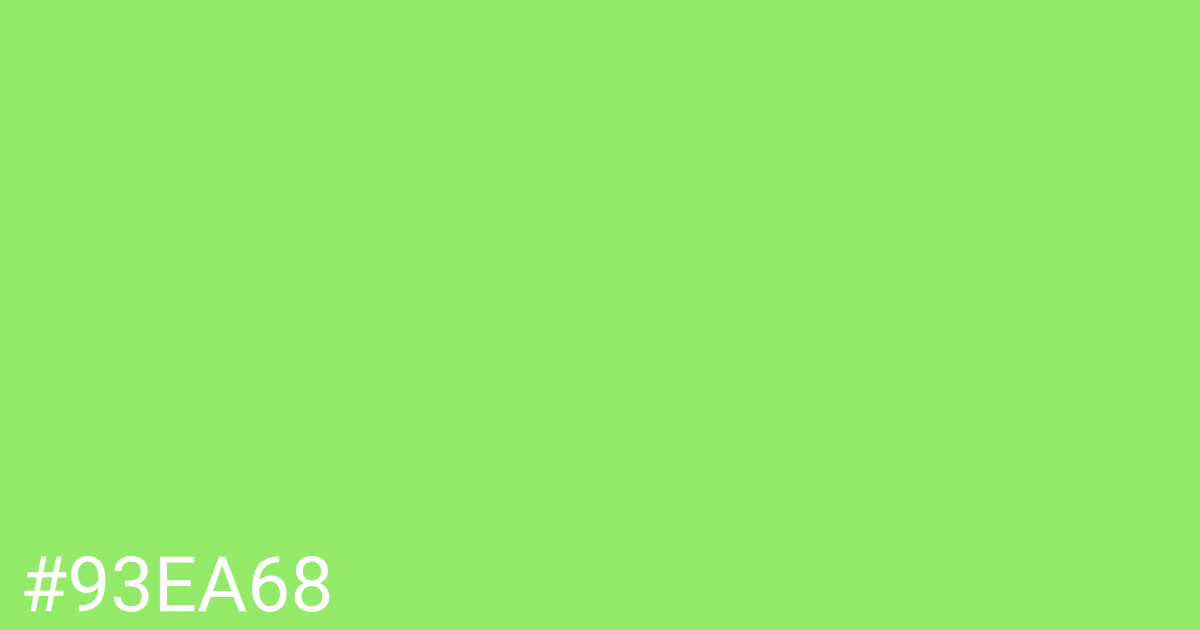 Hex color #93ea68 graphic