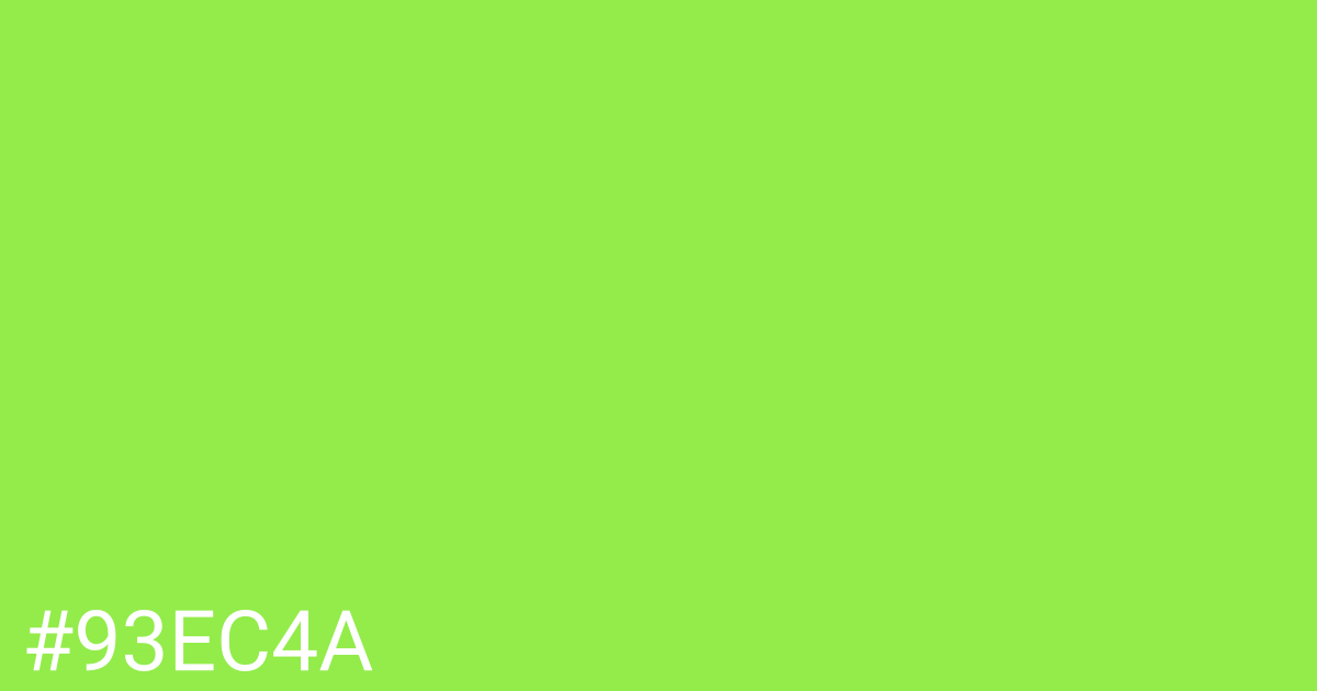 Hex color #93ec4a graphic