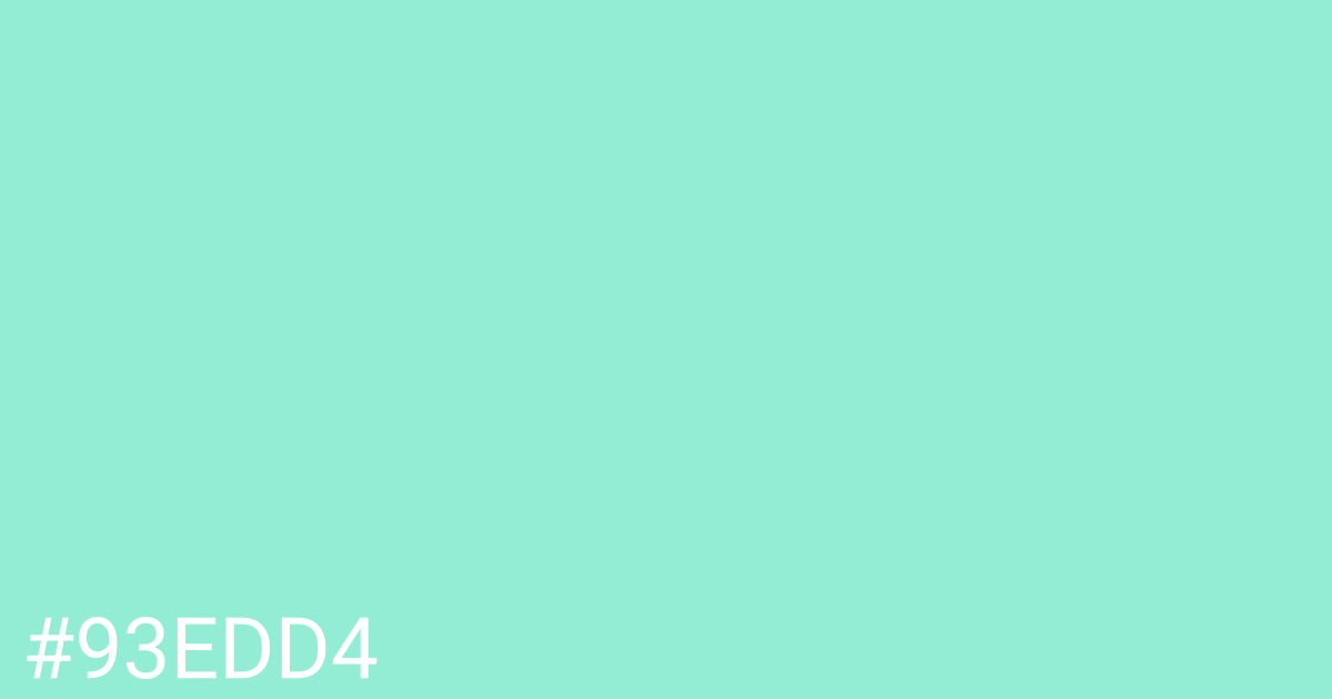 Hex color #93edd4 graphic