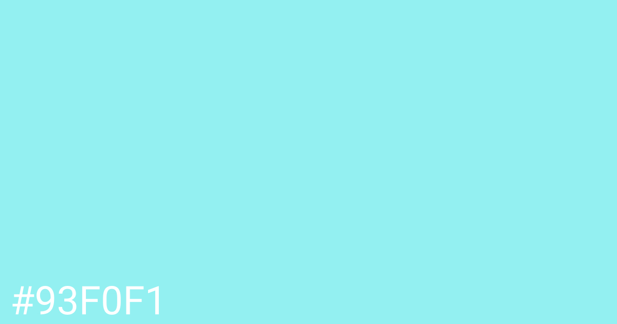 Hex color #93f0f1 graphic