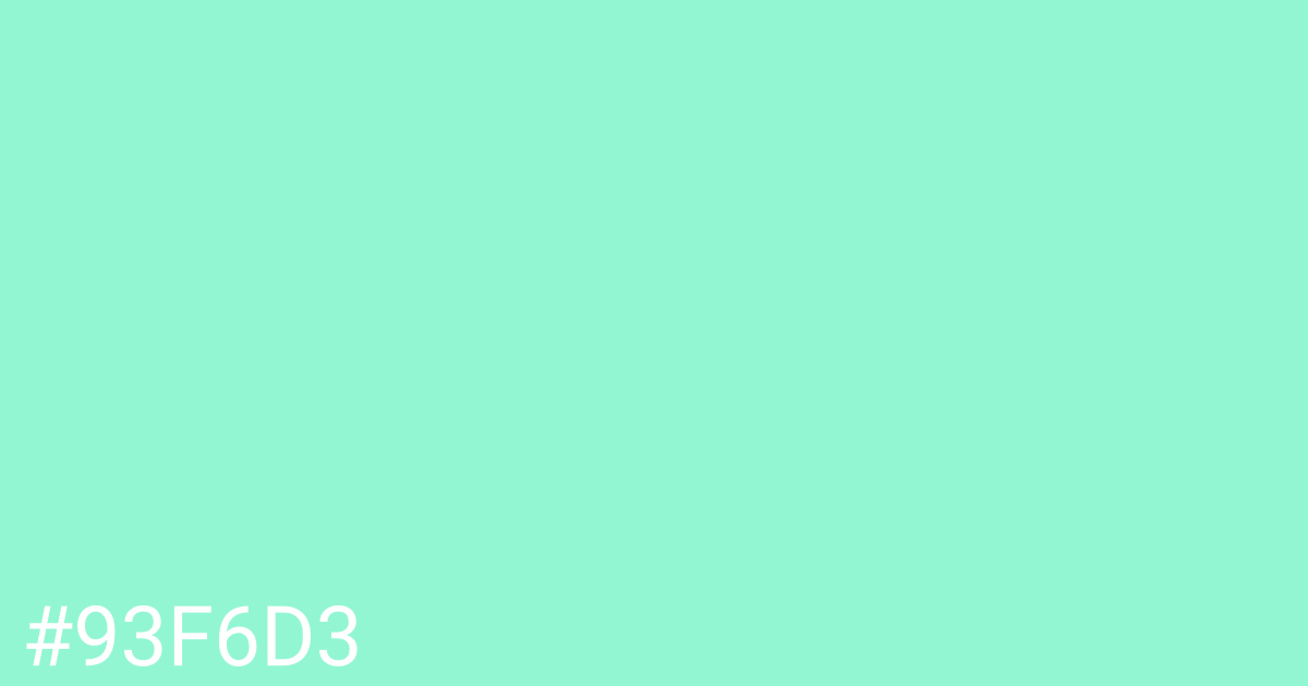 Hex color #93f6d3 graphic