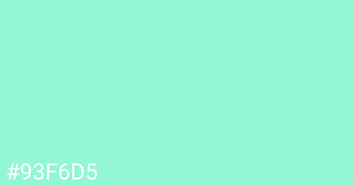 Hex color #93f6d5 graphic