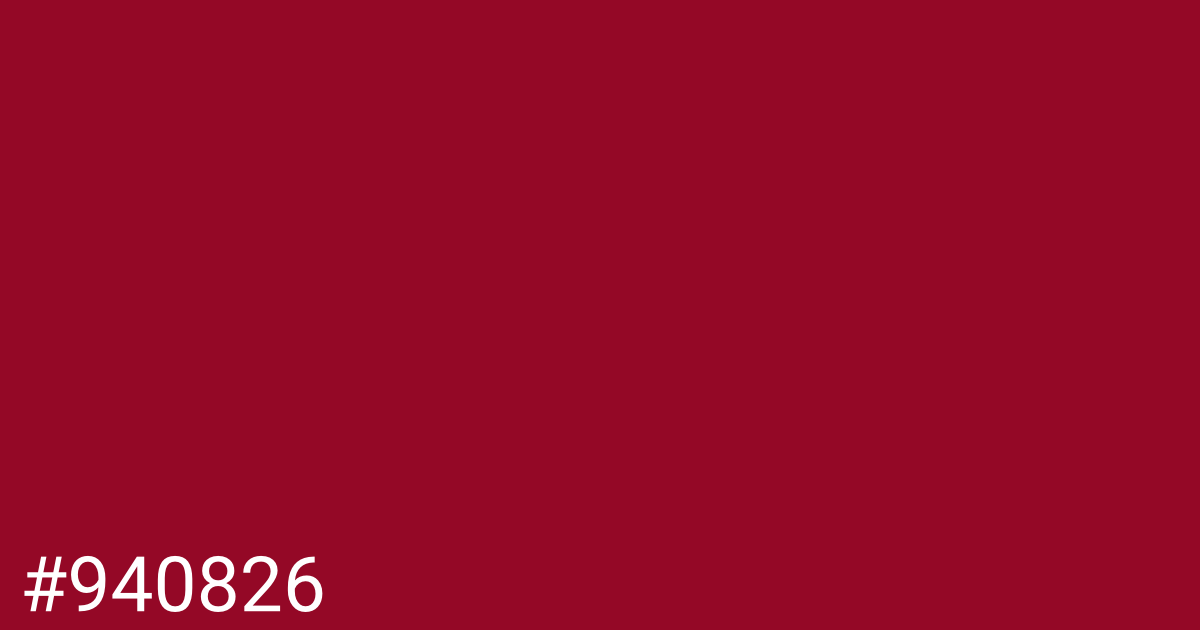 Hex color #940826 graphic