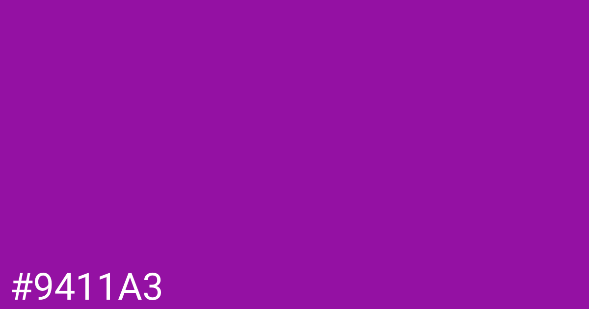 Hex color #9411a3 graphic