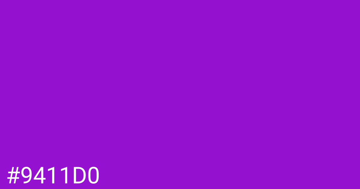 Hex color #9411d0 graphic