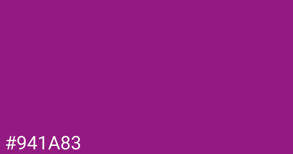 Hex color #941a83 graphic