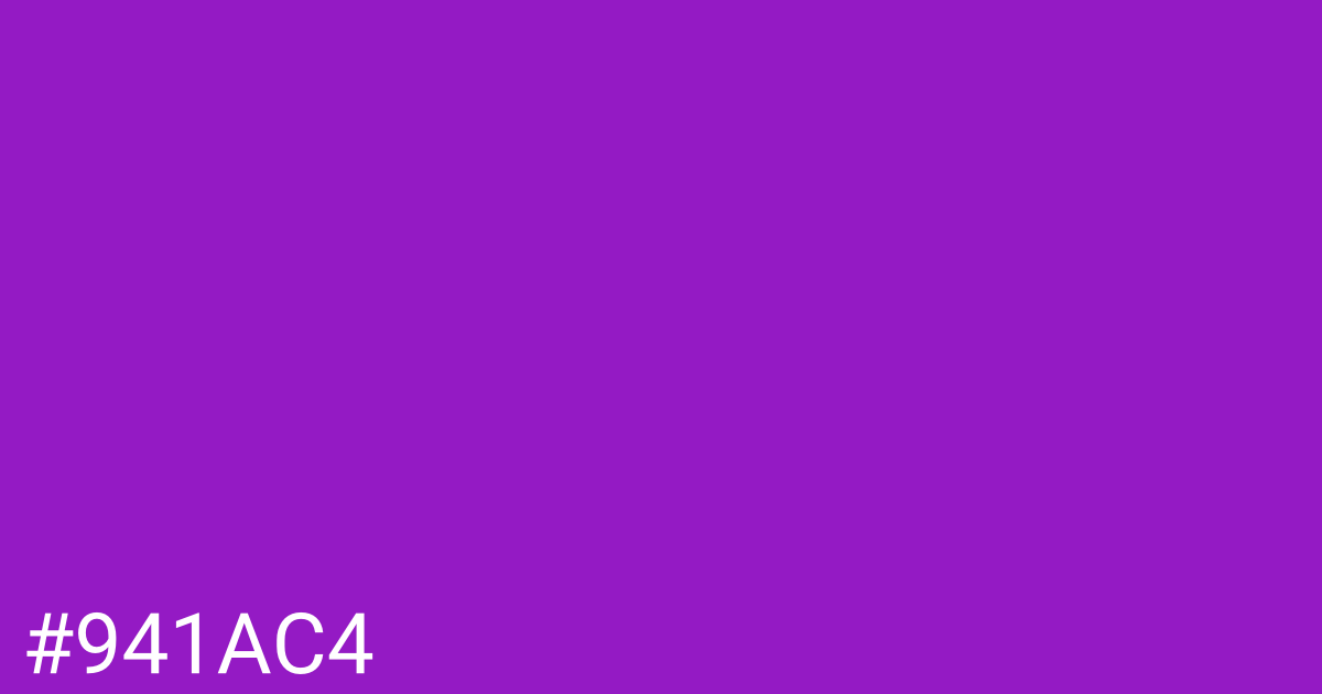 Hex color #941ac4 graphic