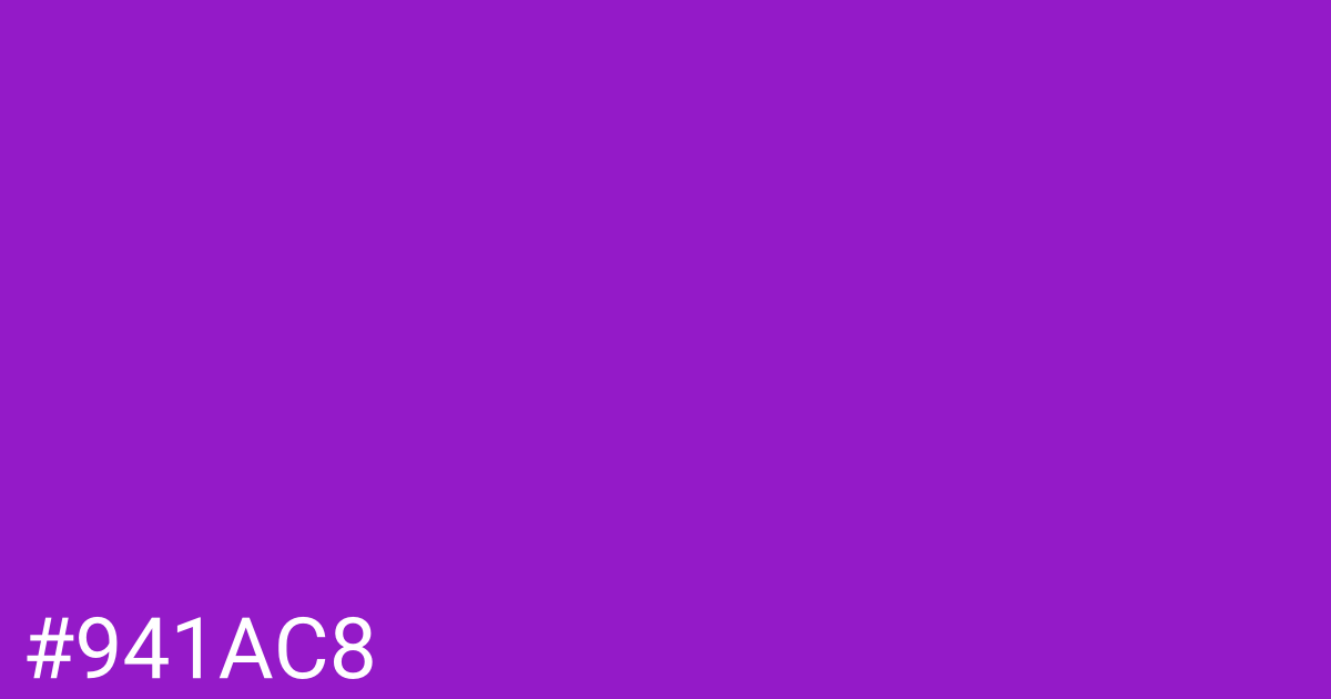 Hex color #941ac8 graphic