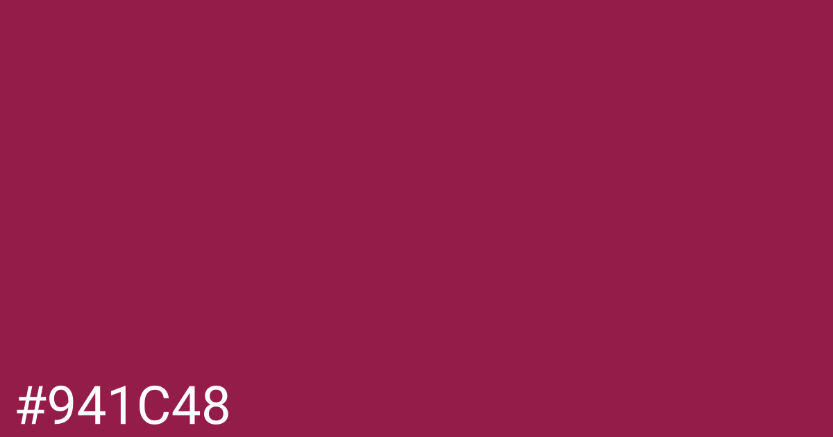 Hex color #941c48 graphic