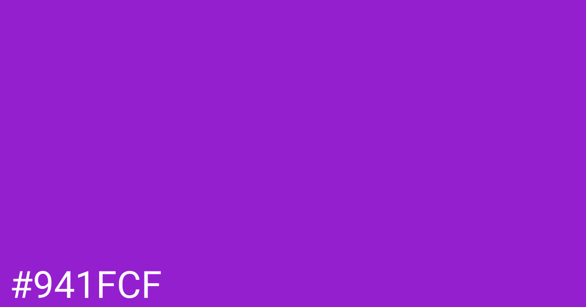 Hex color #941fcf graphic