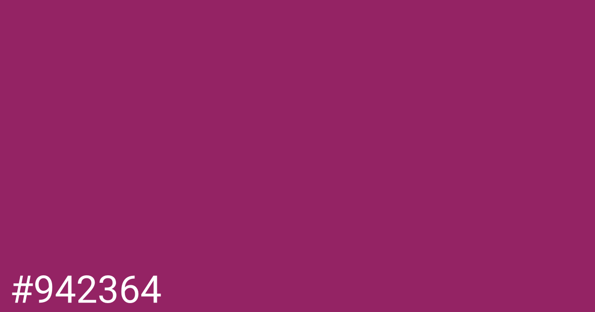 Hex color #942364 graphic