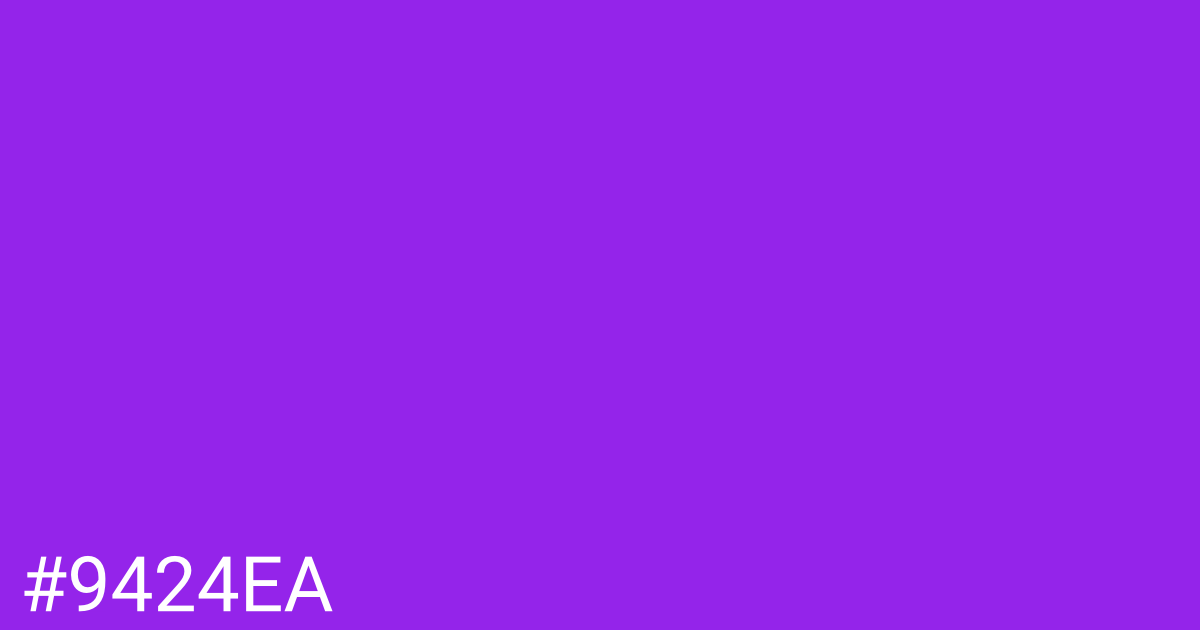 Hex color #9424ea graphic