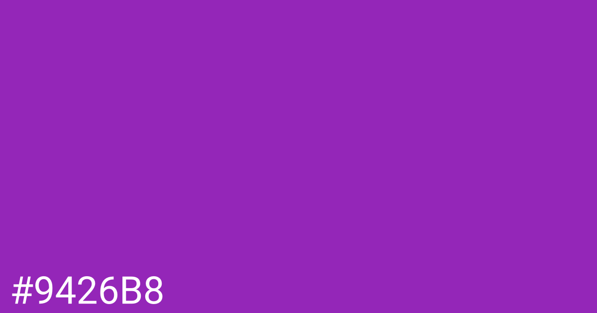 Hex color #9426b8 graphic
