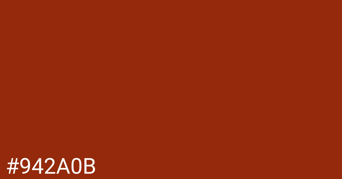 Hex color #942a0b graphic