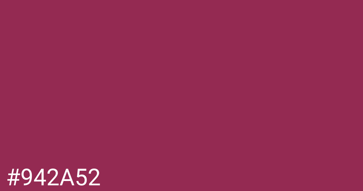 Hex color #942a52 graphic