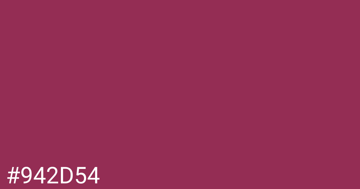 Hex color #942d54 graphic