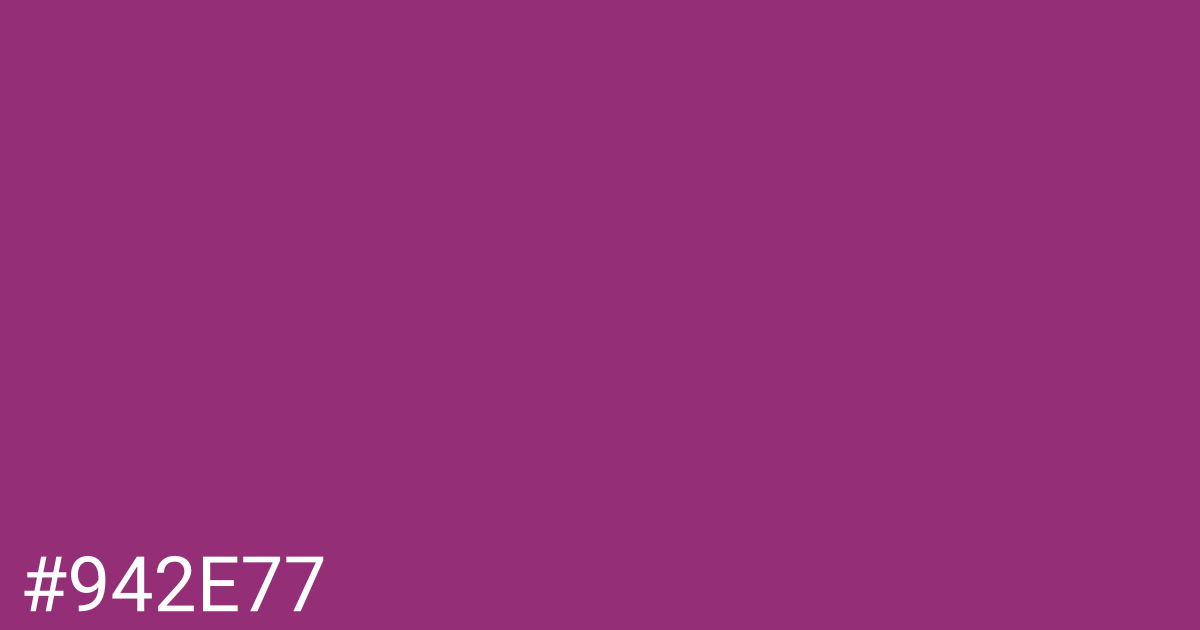 Hex color #942e77 graphic