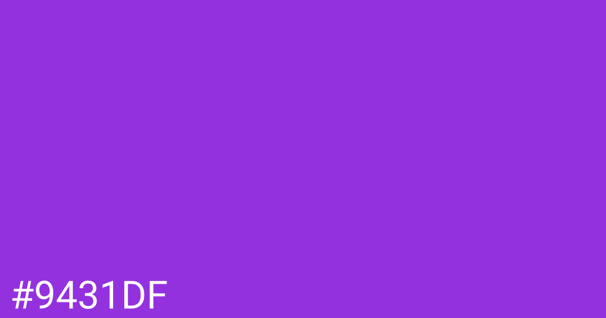 Hex color #9431df graphic