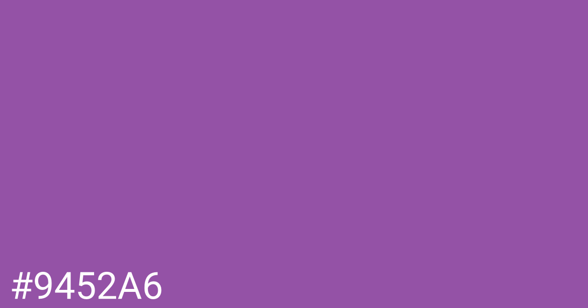 Hex color #9452a6 graphic