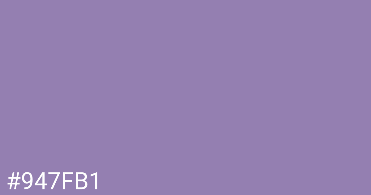 Hex color #947fb1 graphic