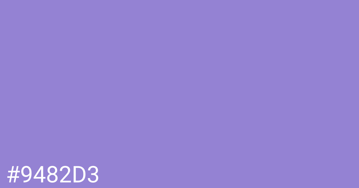 Hex color #9482d3 graphic