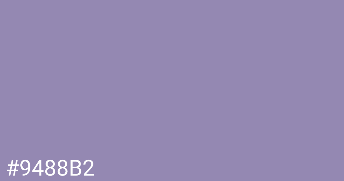 Hex color #9488b2 graphic