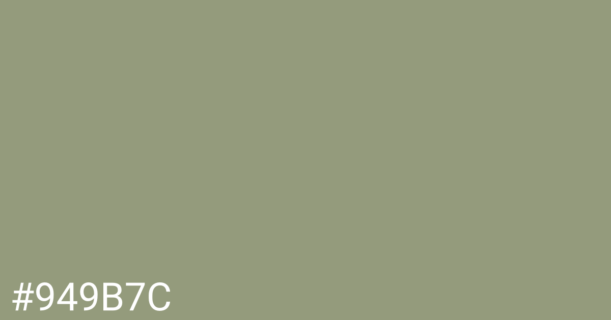 Hex color #949b7c graphic