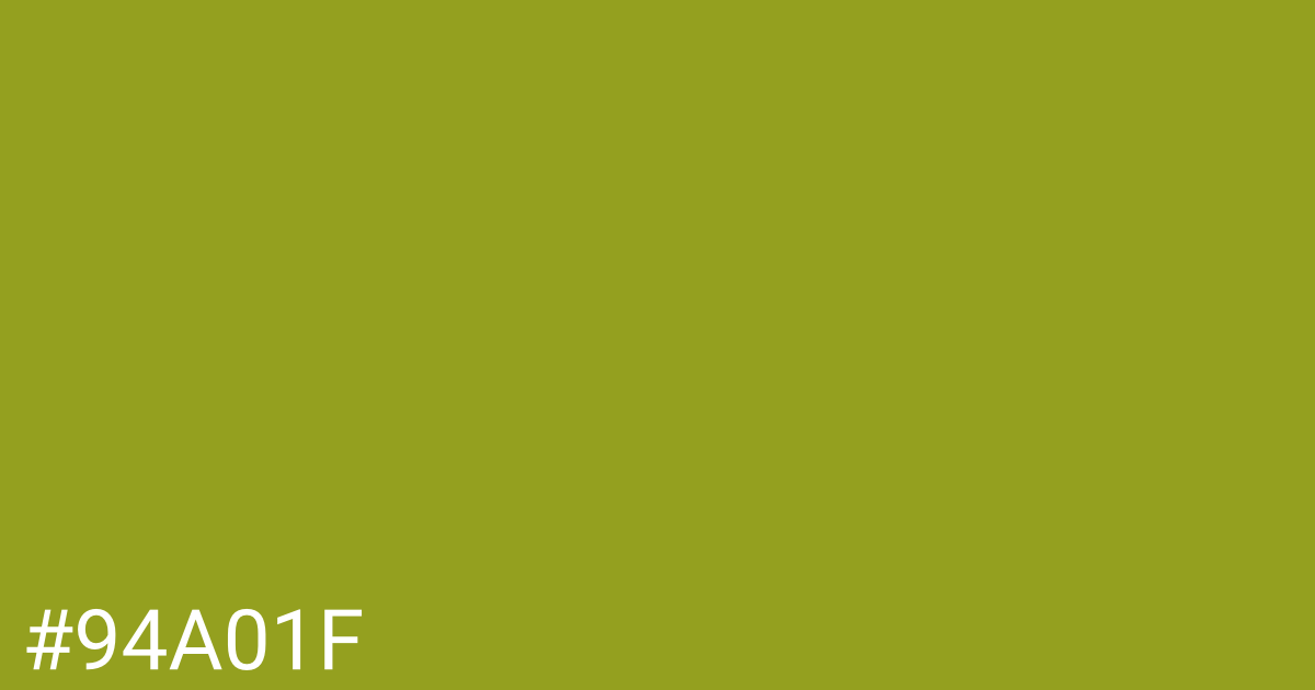 Hex color #94a01f graphic