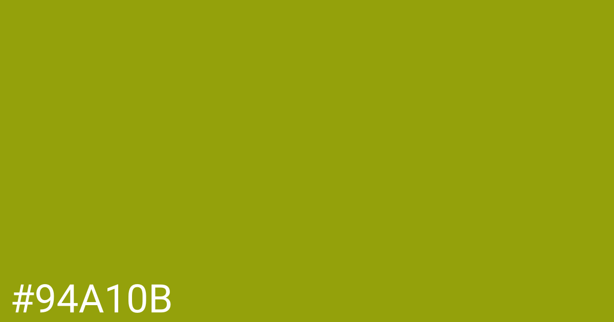 Hex color #94a10b graphic