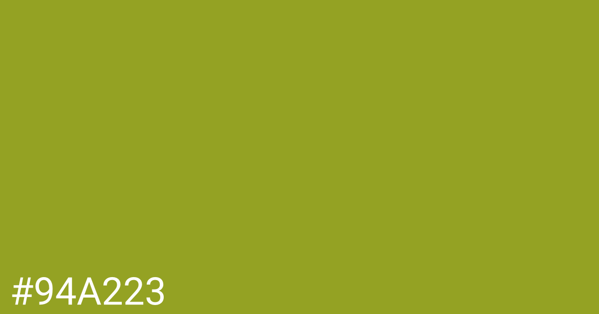 Hex color #94a223 graphic