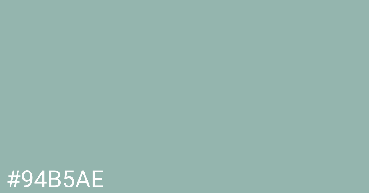 Hex color #94b5ae graphic